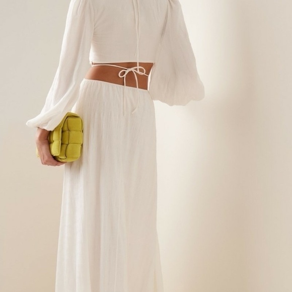 AURA Cutout Plisse Maxi Dress, Size M - Picture 2 of 10